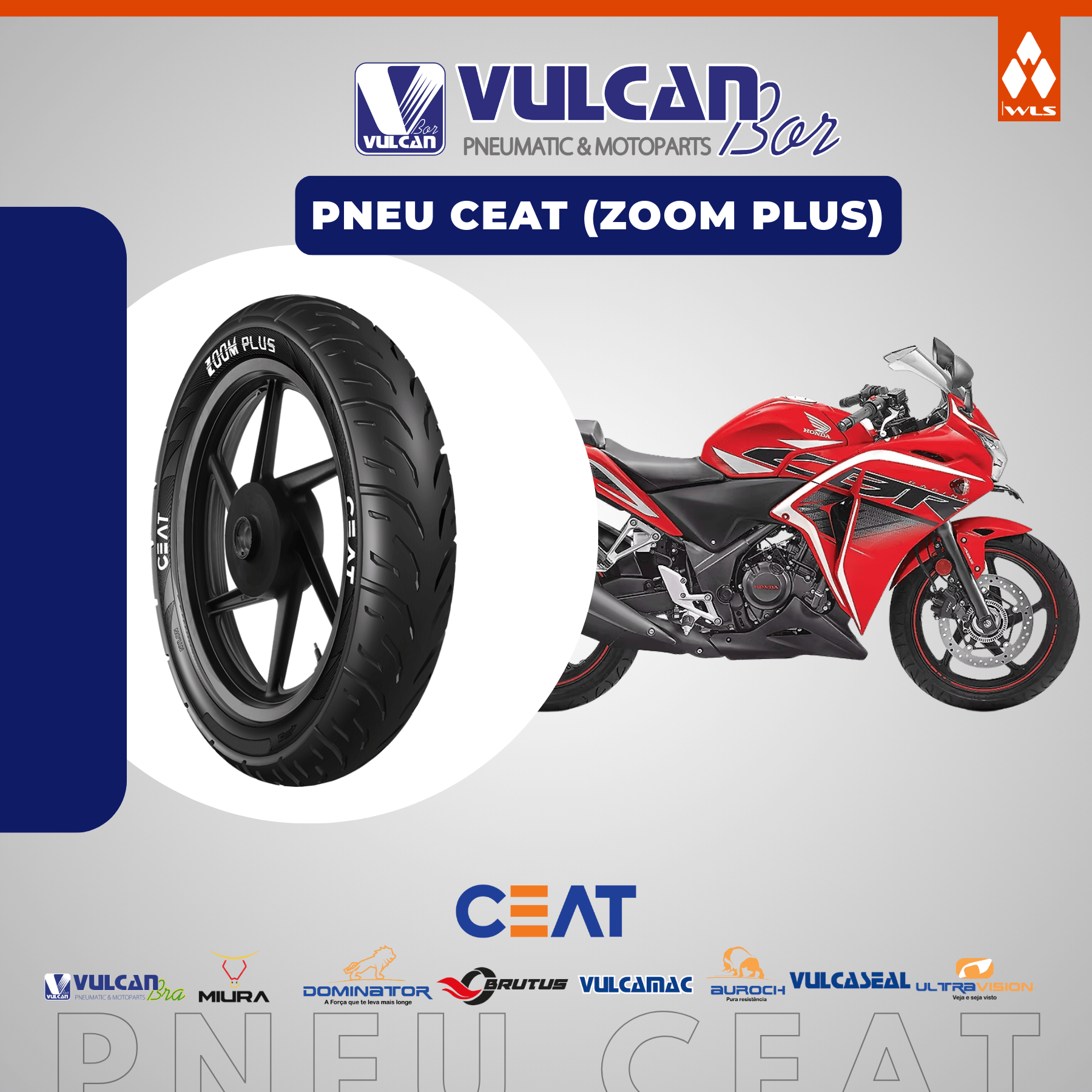 Pneu p/ moto aro 17 * 140/70-17 - tras. original meteor /hunter 350 cb300/500, twister, fazer 250, ninja 250/300, cbr 250r (zoom plus) s/câm.